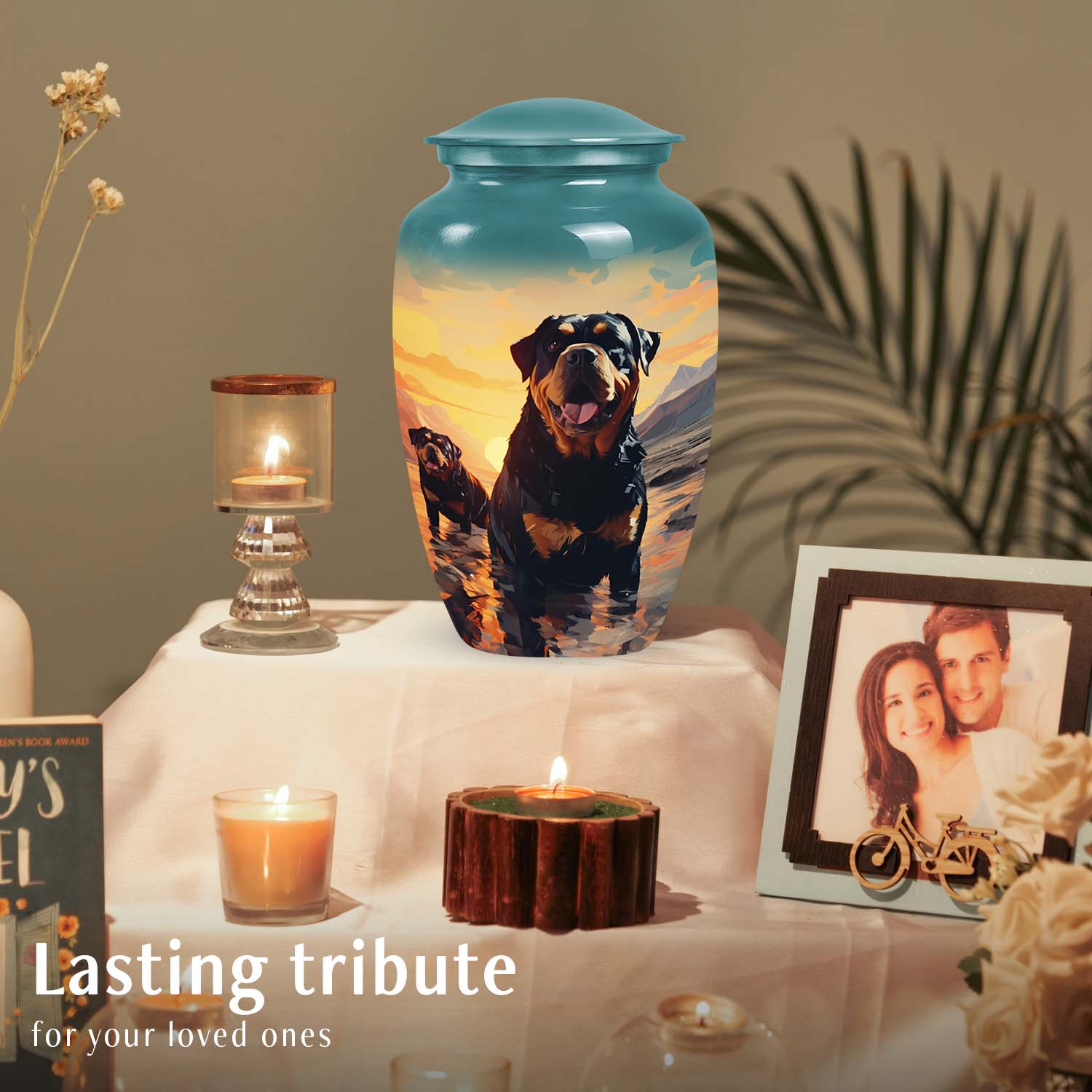 Rottweiler Dog Pet Cremation Urn for Ashes Memorial Urn