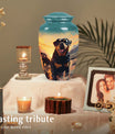 Rottweiler Dog Pet Cremation Urn for Ashes Memorial Urn