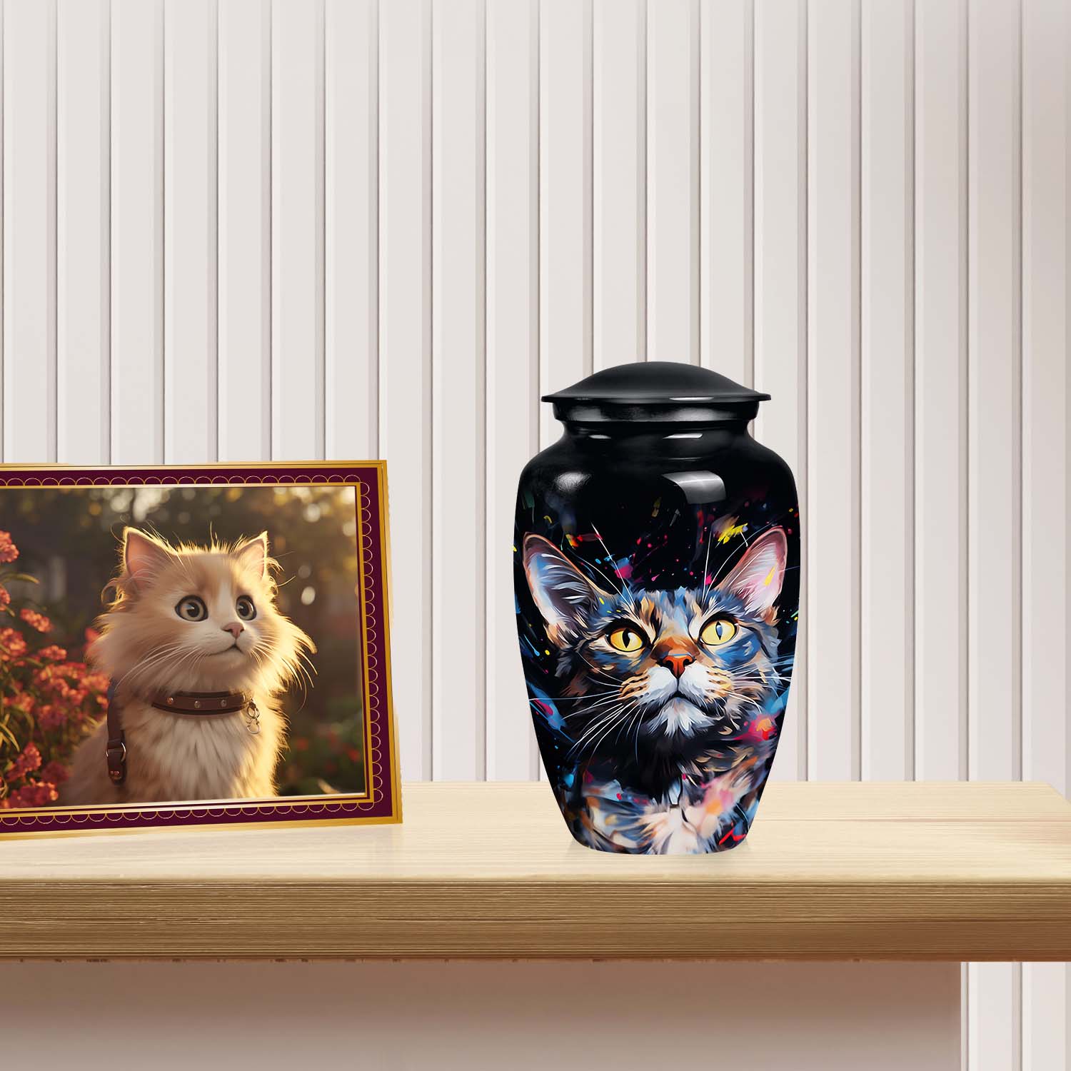 Tabby Cat Pet Cremation Urn for Ashes Memorial Urn