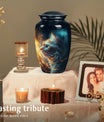 Glowing Cat Keepsake Urn, Memorial for Pet Ashes